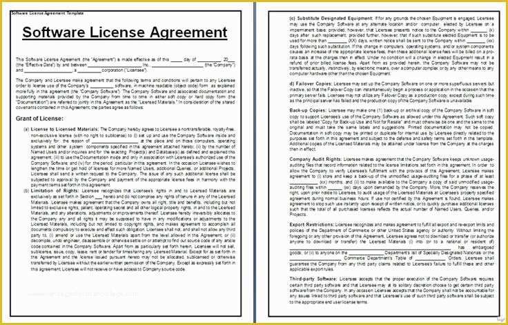 Free software License Agreement Template Of software License Agreement Sample form