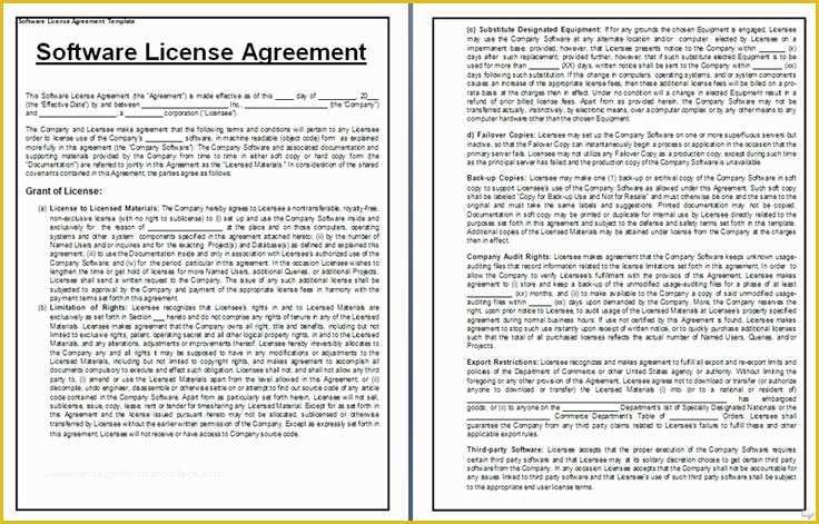 Free software License Agreement Template Of software License Agreement Sample form