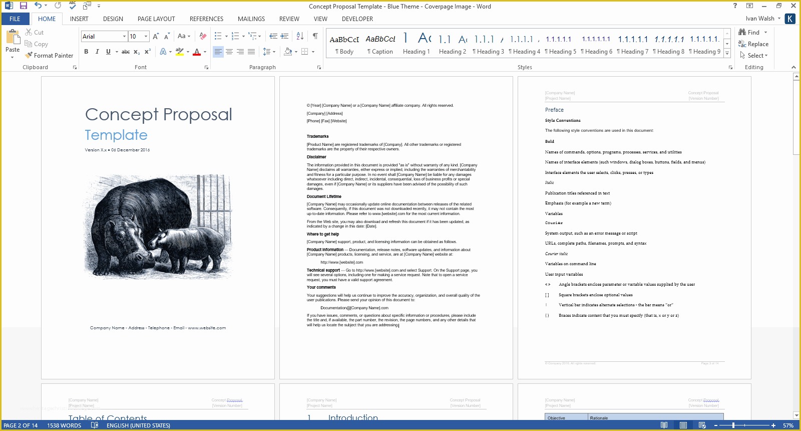 Free software Proposal Template Of Concept Proposal Template Ms Word