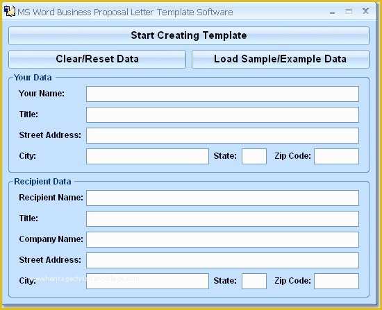 Free software Proposal Template Of Download Free Ms Word Business Proposal Letter Template