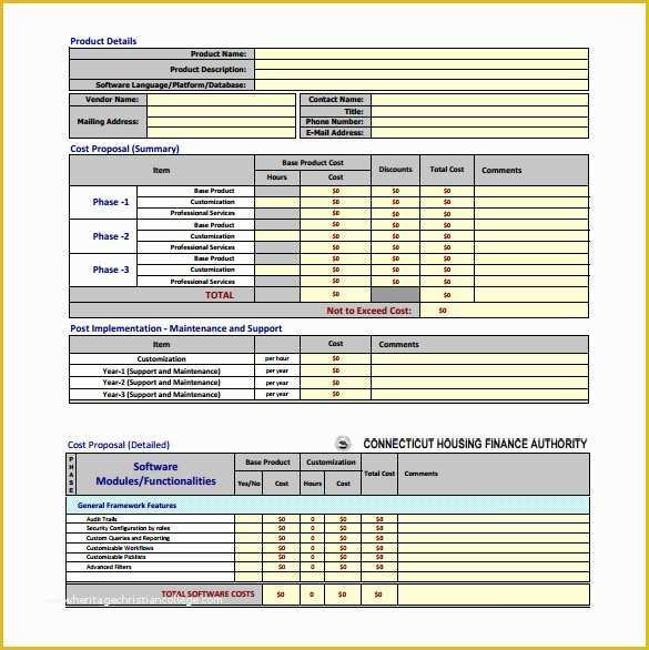 Free software Proposal Template Of Proposal Templates – 140 Free Word Pdf format Download