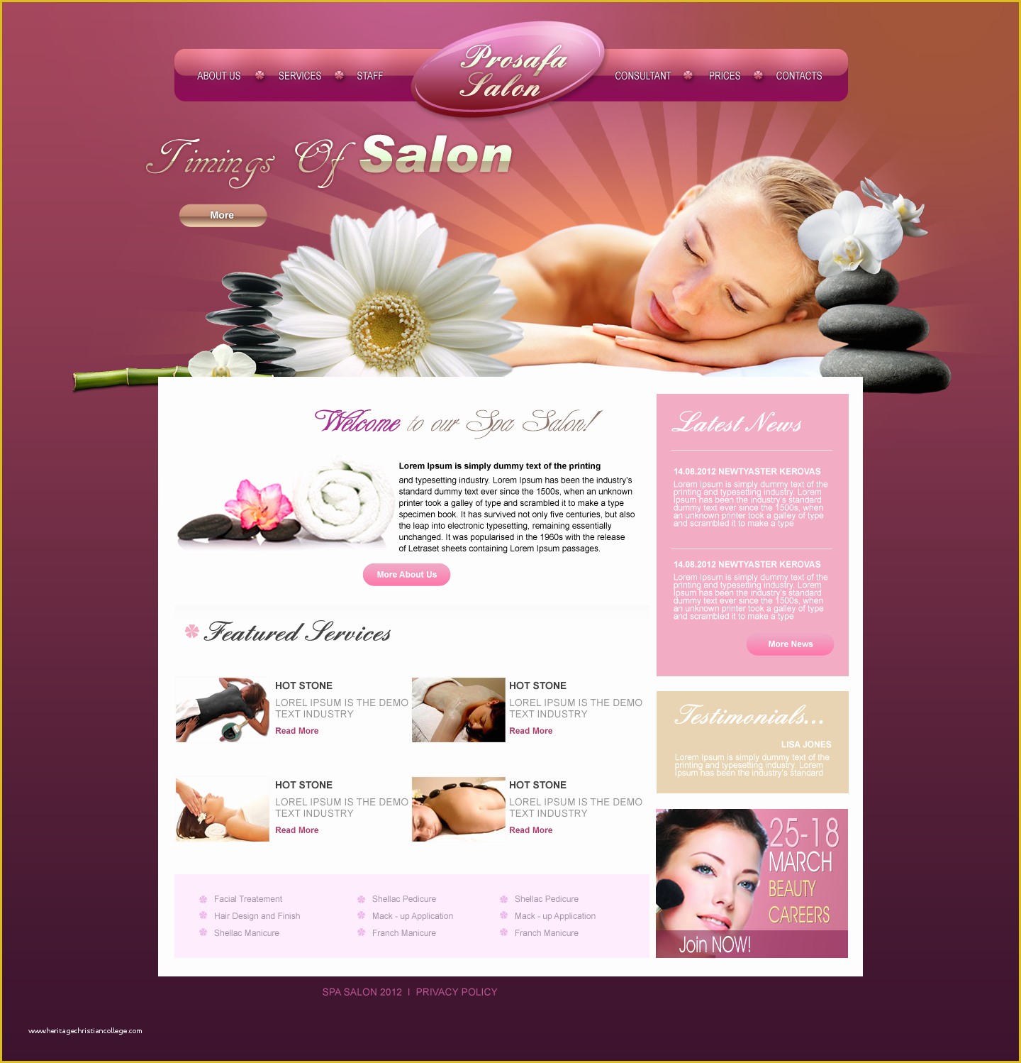 Free Spa Website Templates Of 11 Best S Of Hair Salon Web Page Design Templates