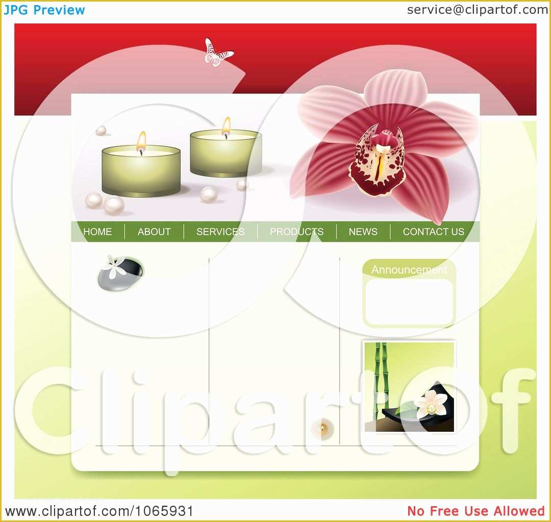Free Spa Website Templates Of Clipart Spa Website Template 2 Royalty Free Vector