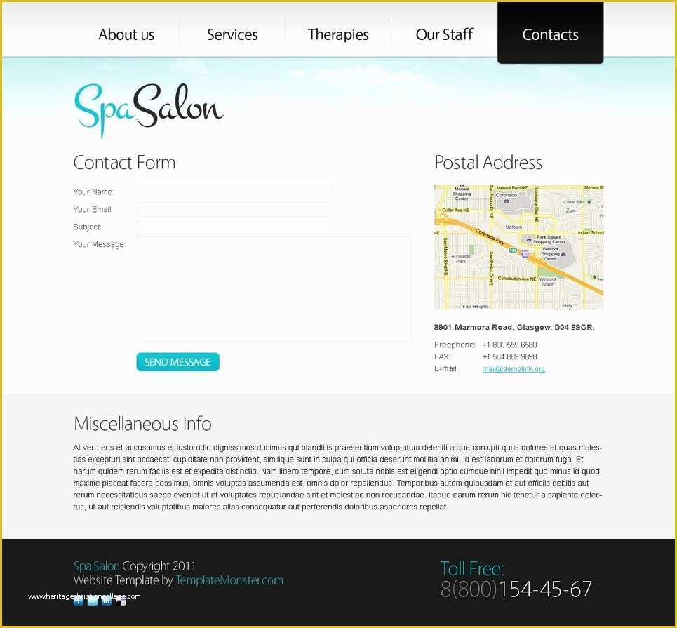 Free Spa Website Templates Of Free Clean Style Website Template Spa Salon