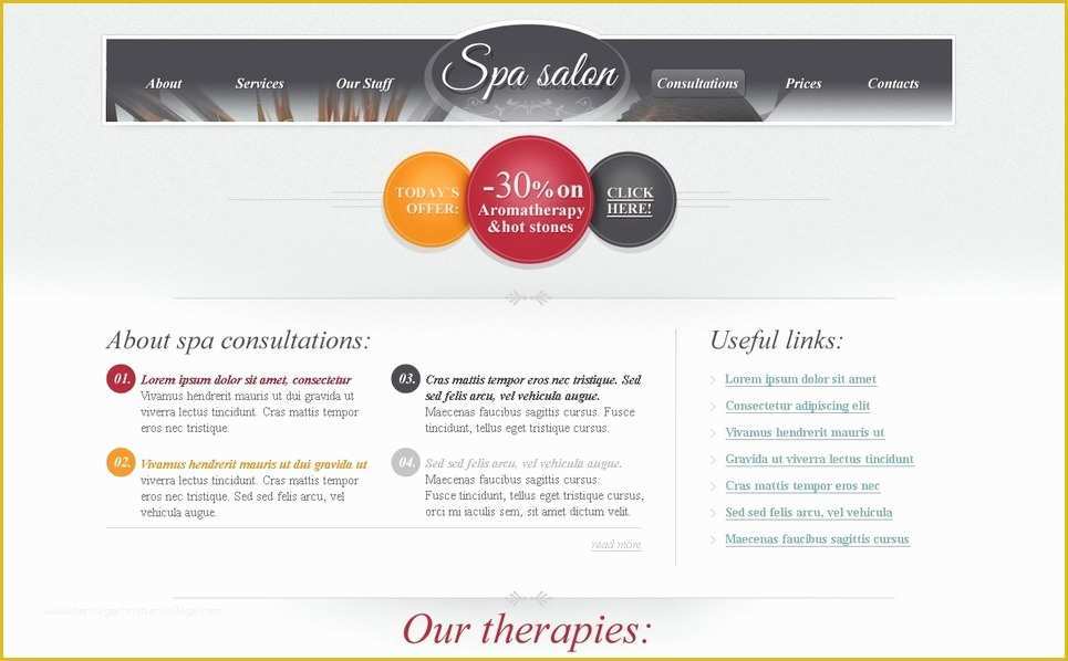 Free Spa Website Templates Of Free HTML theme for Spa Salon Website