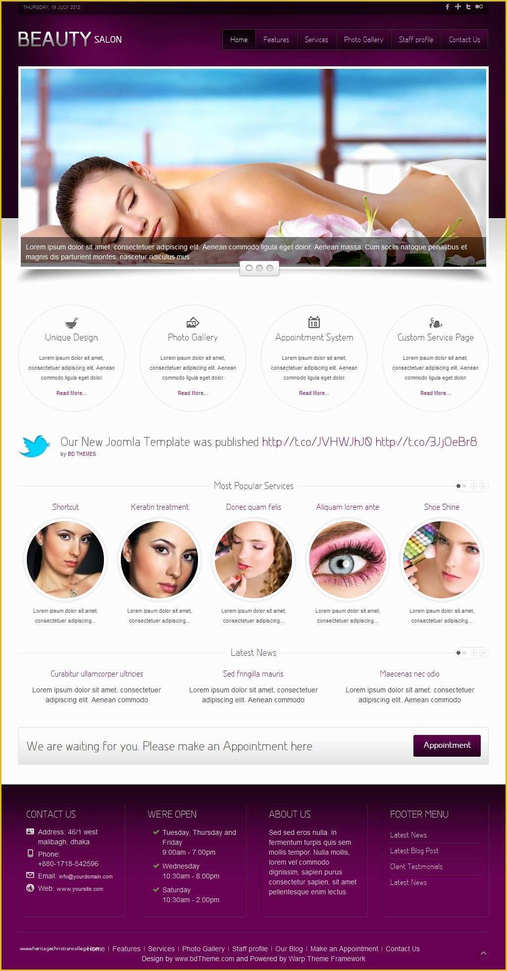 Free Spa Website Templates Of Free Template Website Tf Beauty Salon Responsive Joomla