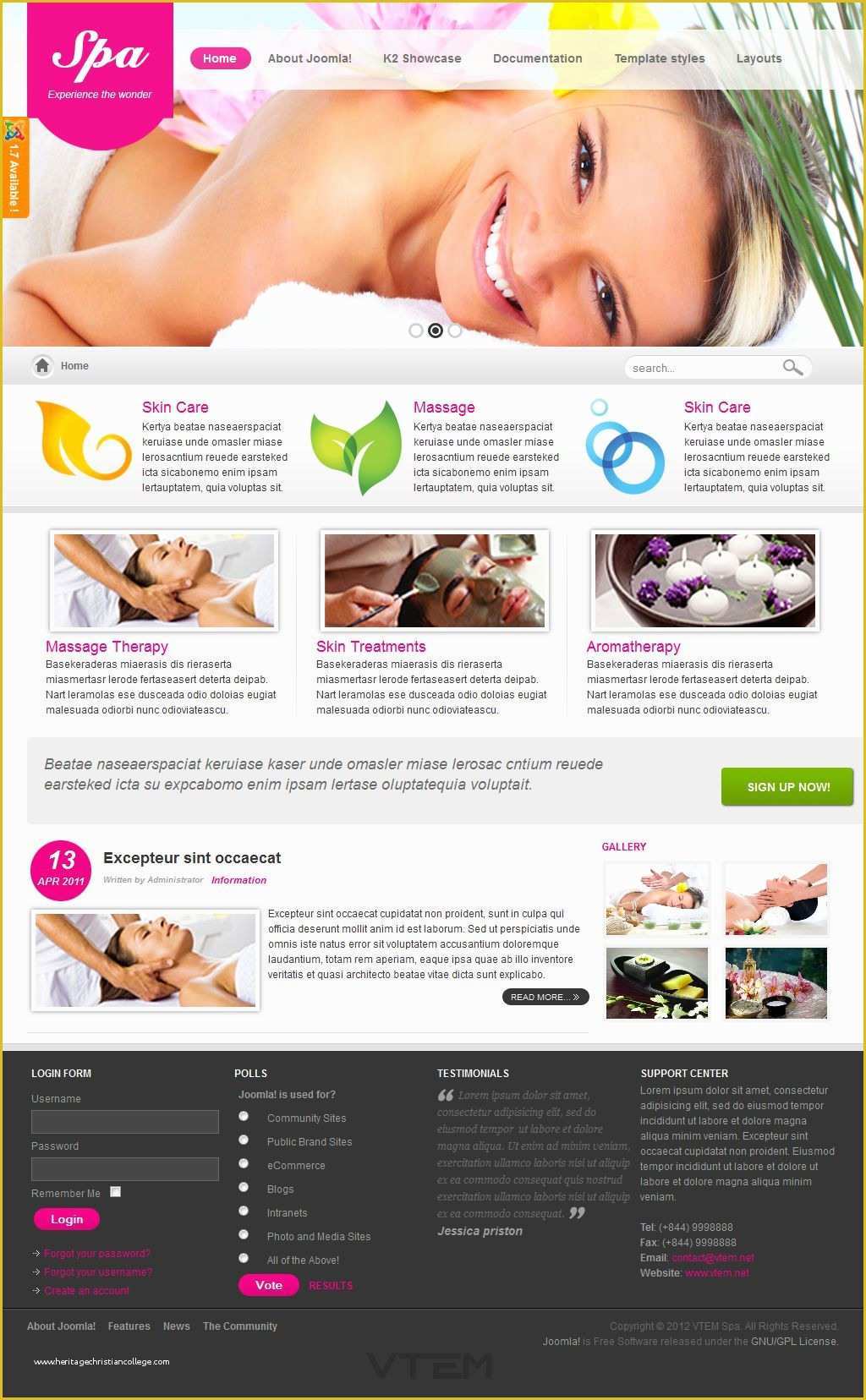 Free Spa Website Templates Of Free Template Website Vt Spa Joomla Templates