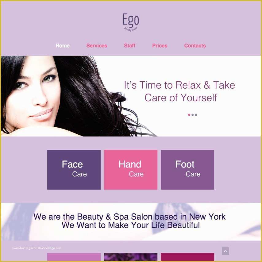 Free Spa Website Templates Of Salon & Spa Free Website Template