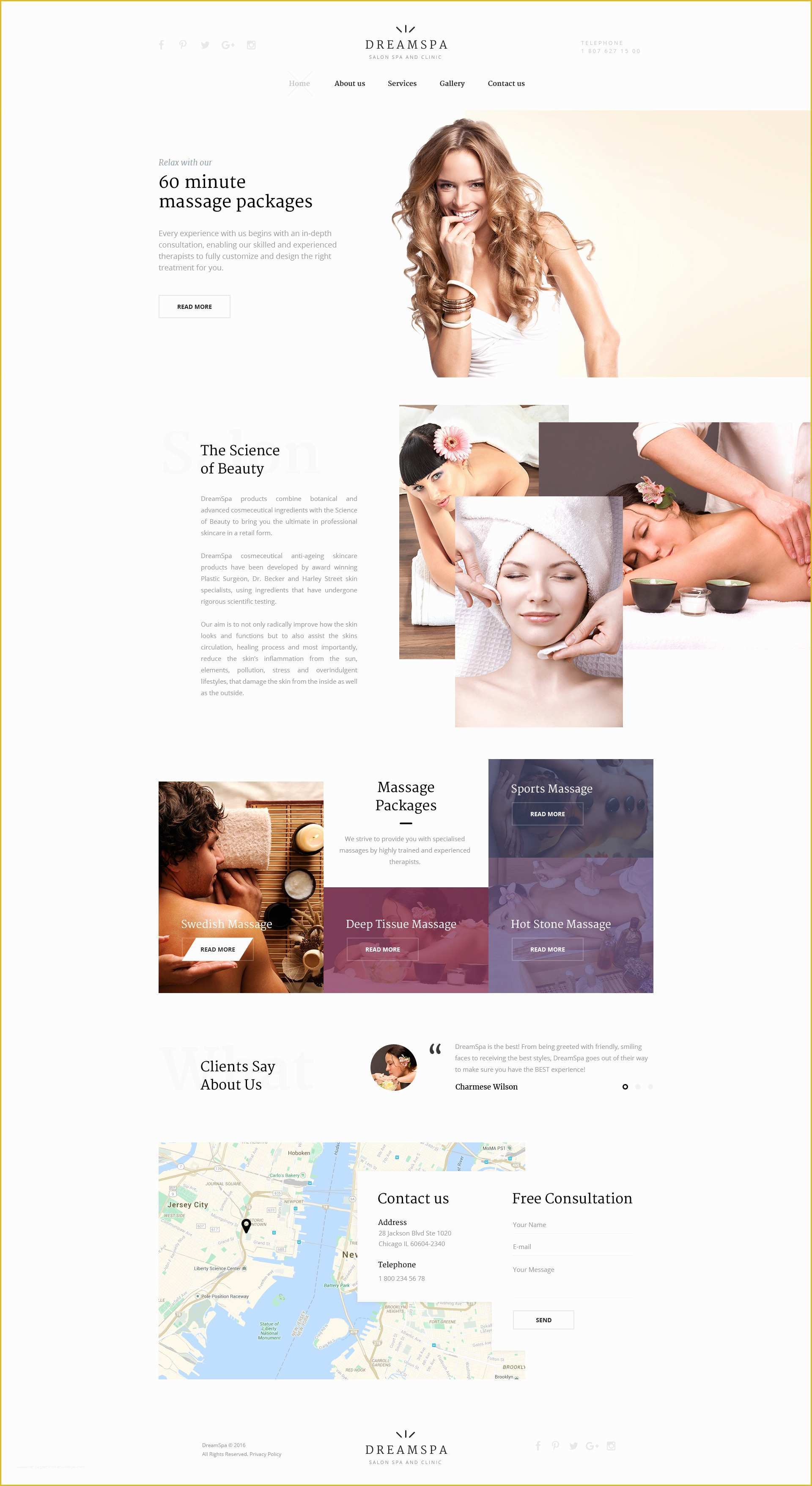 Free Spa Website Templates Of Spa Website Template