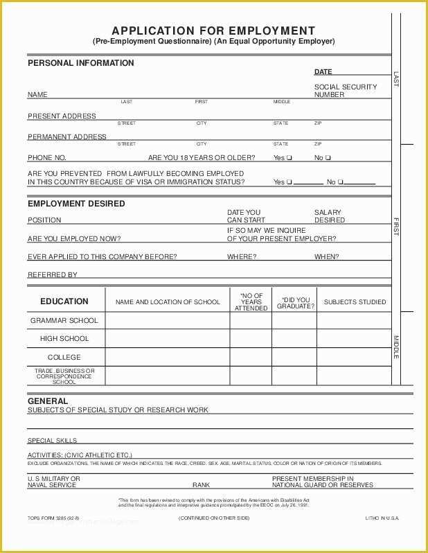 Free Spanish Job Application Template Of Free Printable Spanish Job Application