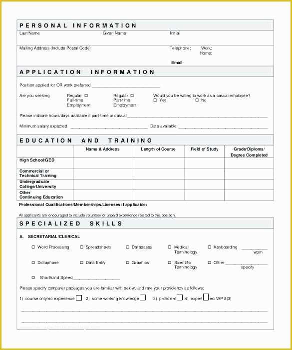 Free Spanish Job Application Template Of Truck Driver Employment Application form Template Accurate