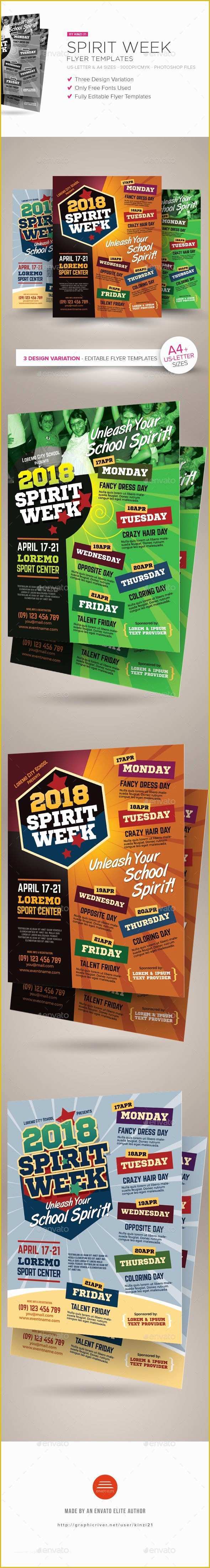 Free Spirit Week Flyer Template Of 277 Best Flyer Templates Images On Pinterest