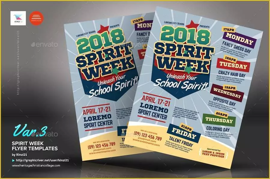 Free Spirit Week Flyer Template Of Spirit Week Flyer Templates by Kinzi21