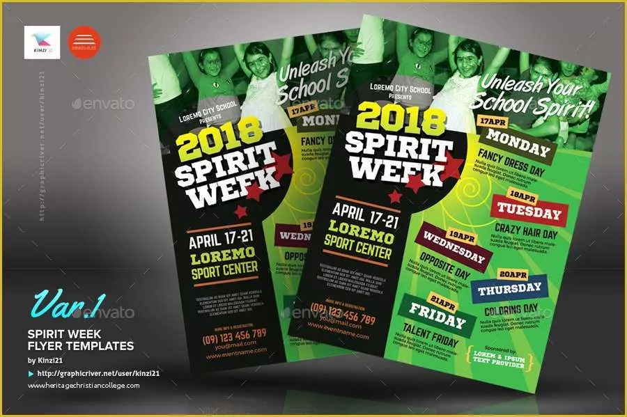 Free Spirit Week Flyer Template Of Spirit Week Flyer Templates by Kinzi21