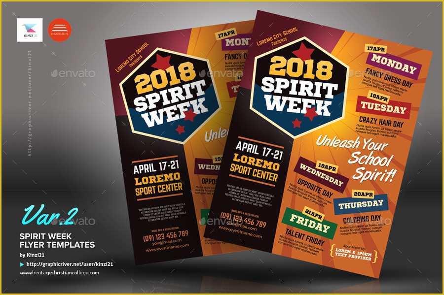 Free Spirit Week Flyer Template Of Spirit Week Flyer Templates by Kinzi21