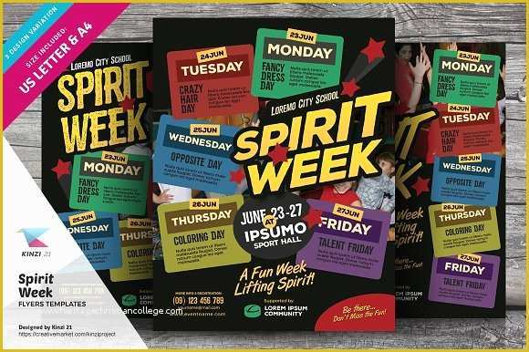 Free Spirit Week Flyer Template Of Spirit Week Flyer Templates Flyer Templates On Creative