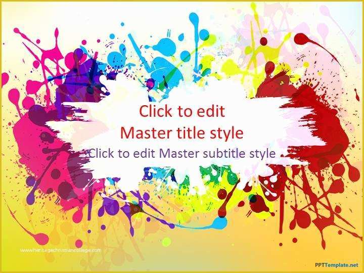 Free Splash Page Template Of Free Splash Colors Ppt Template