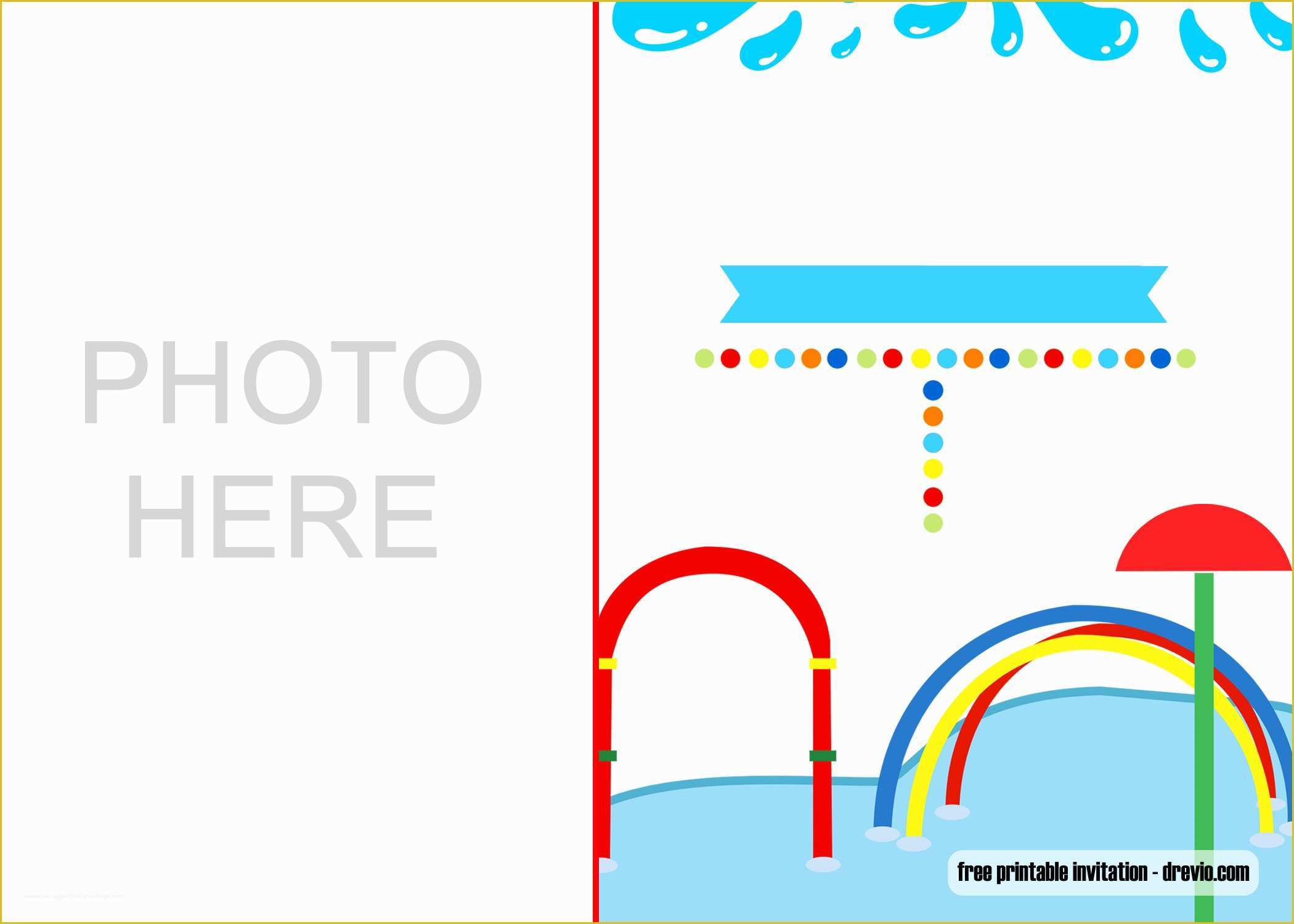 Free Splash Page Template Of Free Splish Splash Invitation Template with