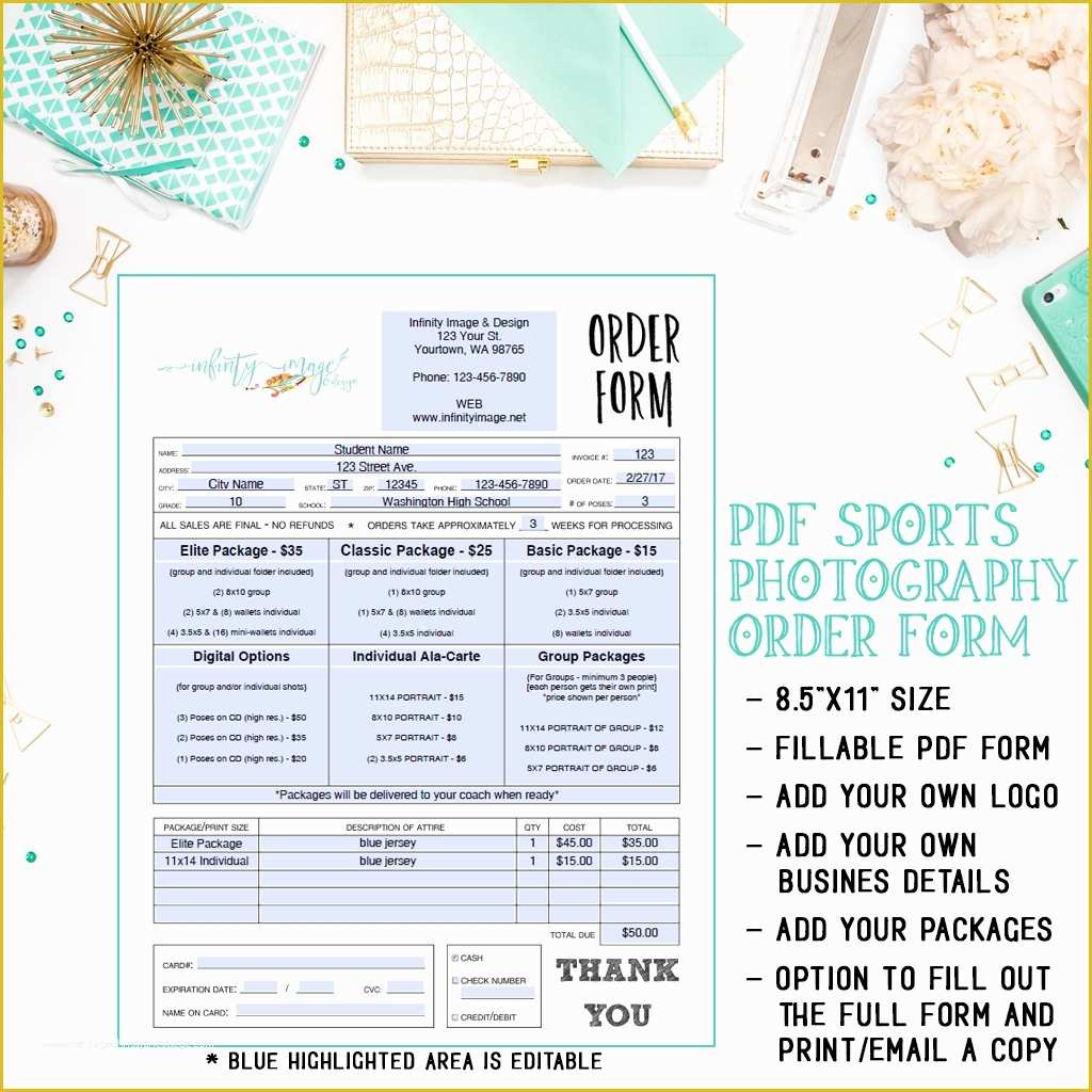 Free Sports Photography order form Template Of Infinityimage Dance Sports School Preschool