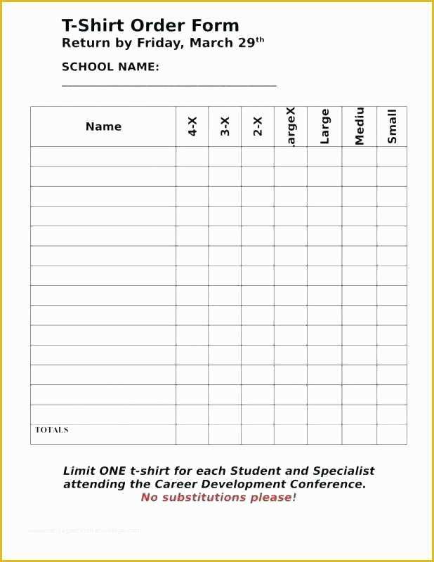 Free Sports Photography order form Template Of T Shirt order form Template Free Download Word School