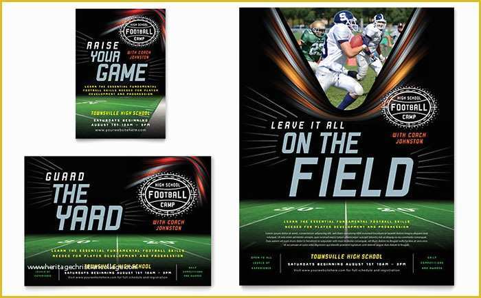 Free Sports Program Template Of Football Training Flyer & Ad Template Design