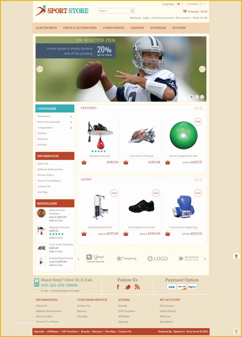 Free Sports Web Templates Of 10 Best Sports Opencart Website Templates & themes