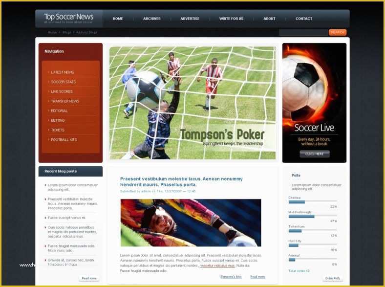 Free Sports Web Templates Of 11 High Quality Sports Psd Website Templates