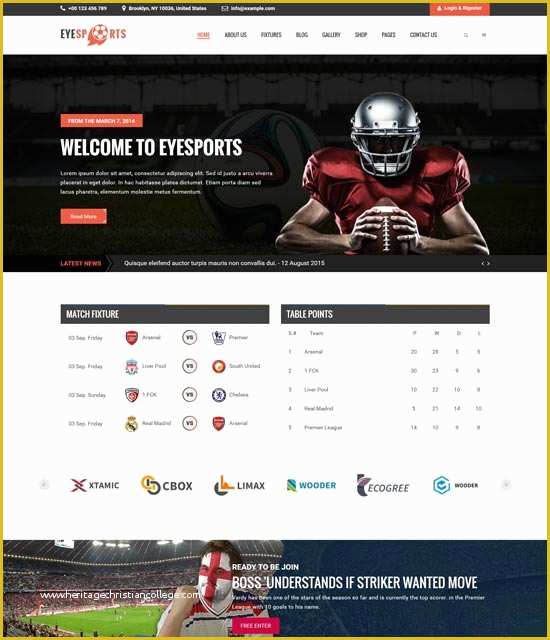 Free Sports Web Templates Of 40 Best Sport Website Templates Free &amp; Premium