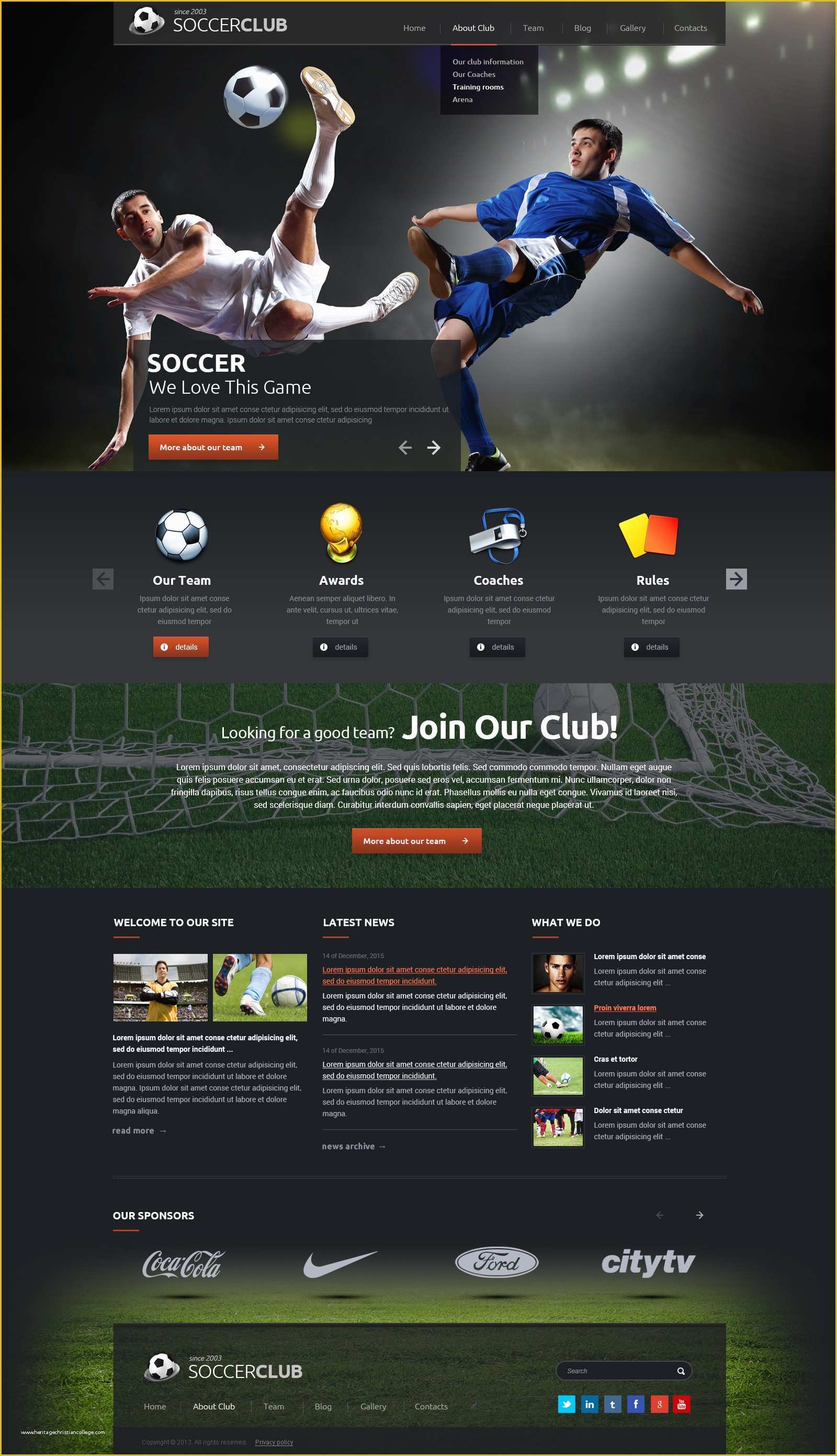 Free Sports Web Templates Of Football Wordpress theme Sport Website Template