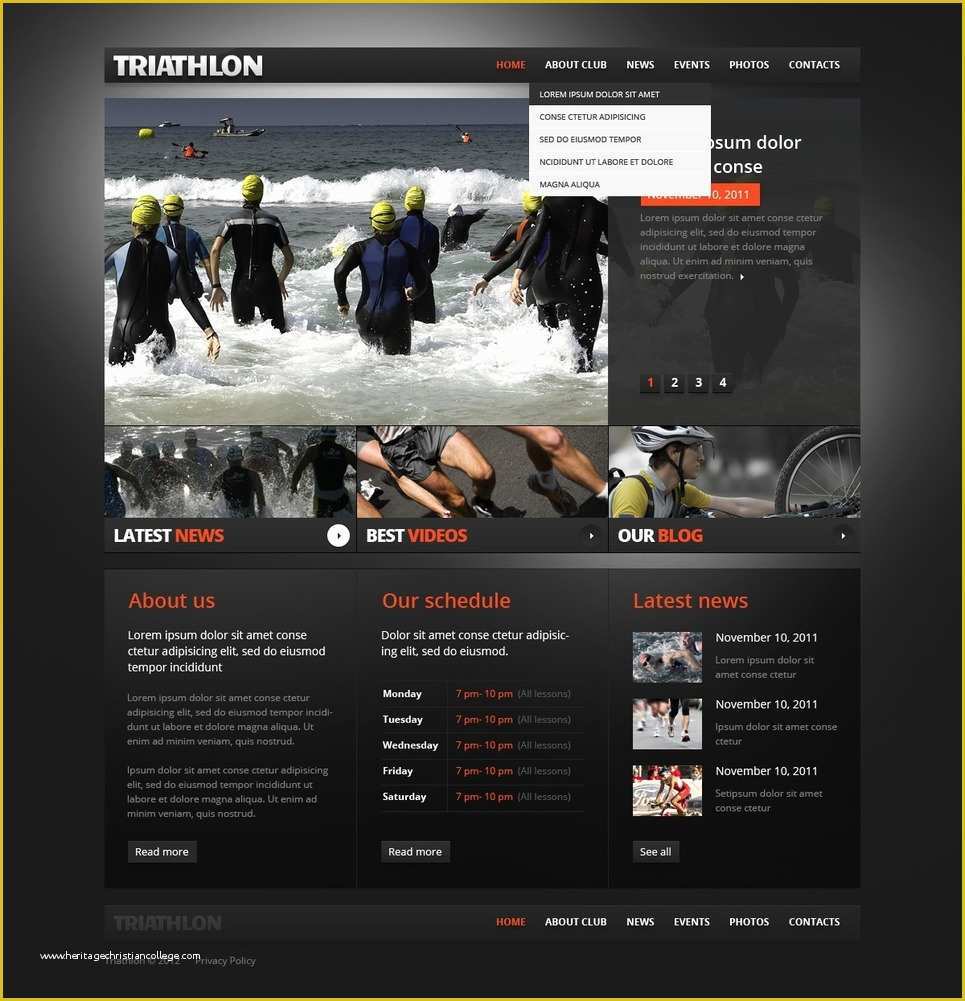Free Sports Web Templates Of Sport Website Template