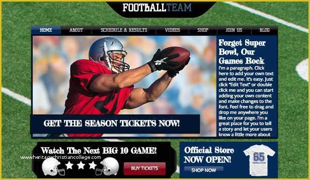 Free Sports Web Templates Of Website Templates