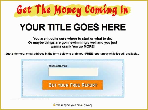 Free Squeeze Page Templates Of 10 Squeeze Page Templates