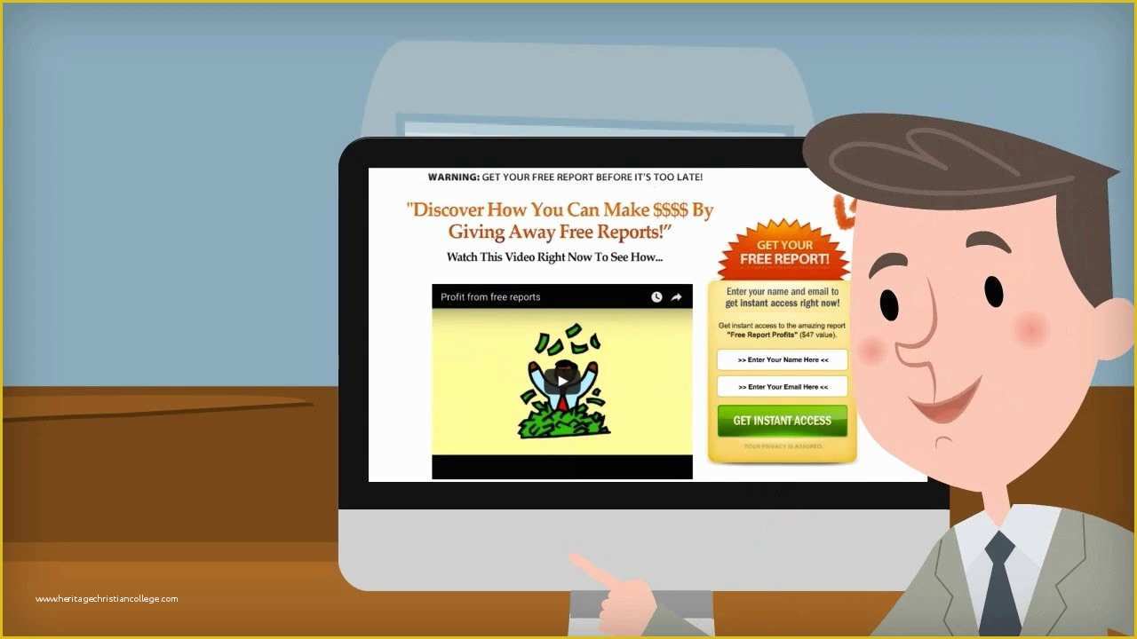 Free Squeeze Page Templates Of Free Video Squeeze Page Templates with Animation