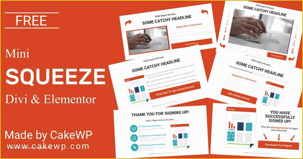 Free Squeeze Page Templates Of Mini Squeeze Page Template Pack