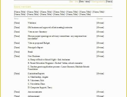 Free Staff Meeting Agenda Template Of 51 Effective Meeting Agenda Templates Free Template