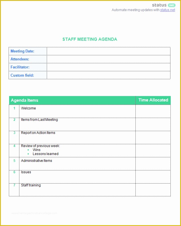 Free Staff Meeting Agenda Template Of 8 Best Staff Meeting Practices [ 2 Amazing Free Templates]