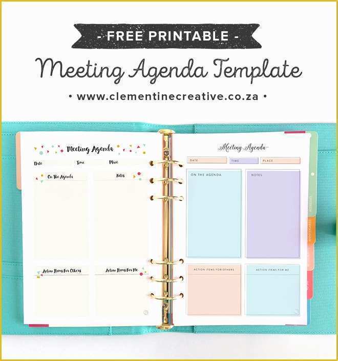 Free Staff Meeting Agenda Template Of Free Pretty Printable Meeting Agenda Templates