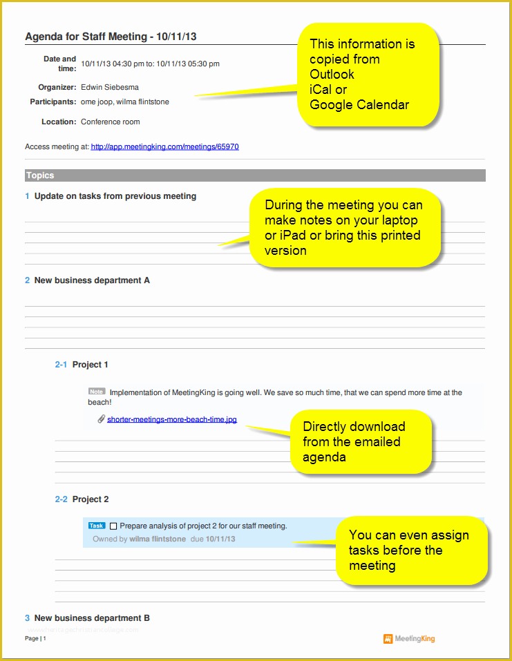 Free Staff Meeting Agenda Template Of Sample Staff Meeting Agenda Template