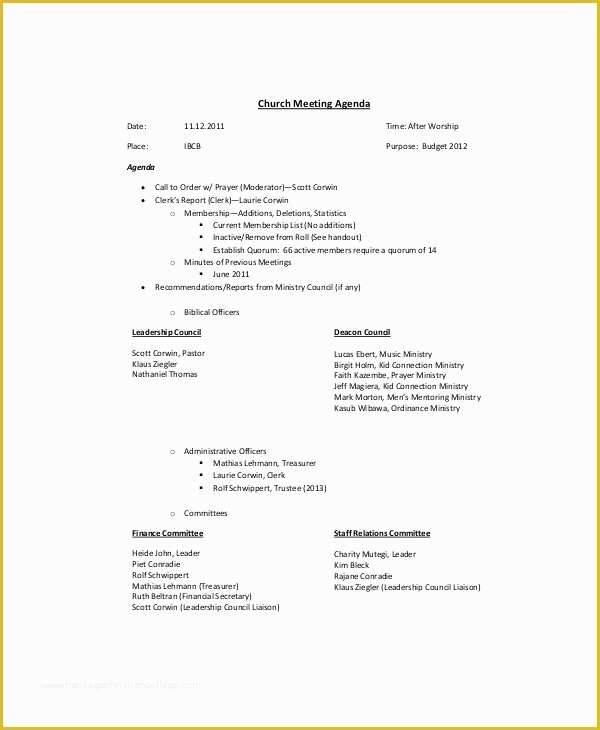 Free Staff Meeting Agenda Template Of Staff Meeting Agenda Template – 10 Free Word Pdf