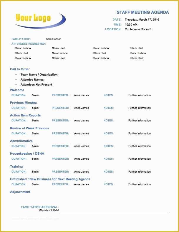 Free Staff Meeting Agenda Template Of top 5 Best event Agenda Templates