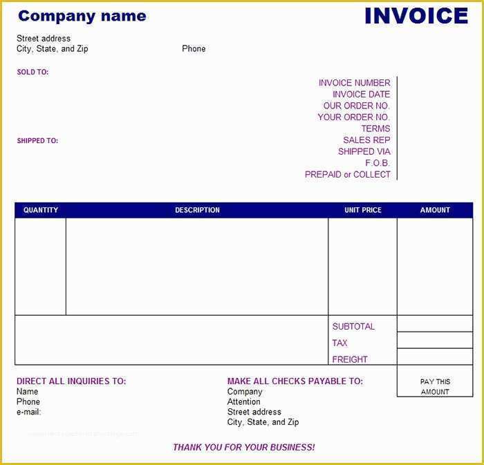 Free Standard Invoice Template Of 38 Free Basic Invoice Templates