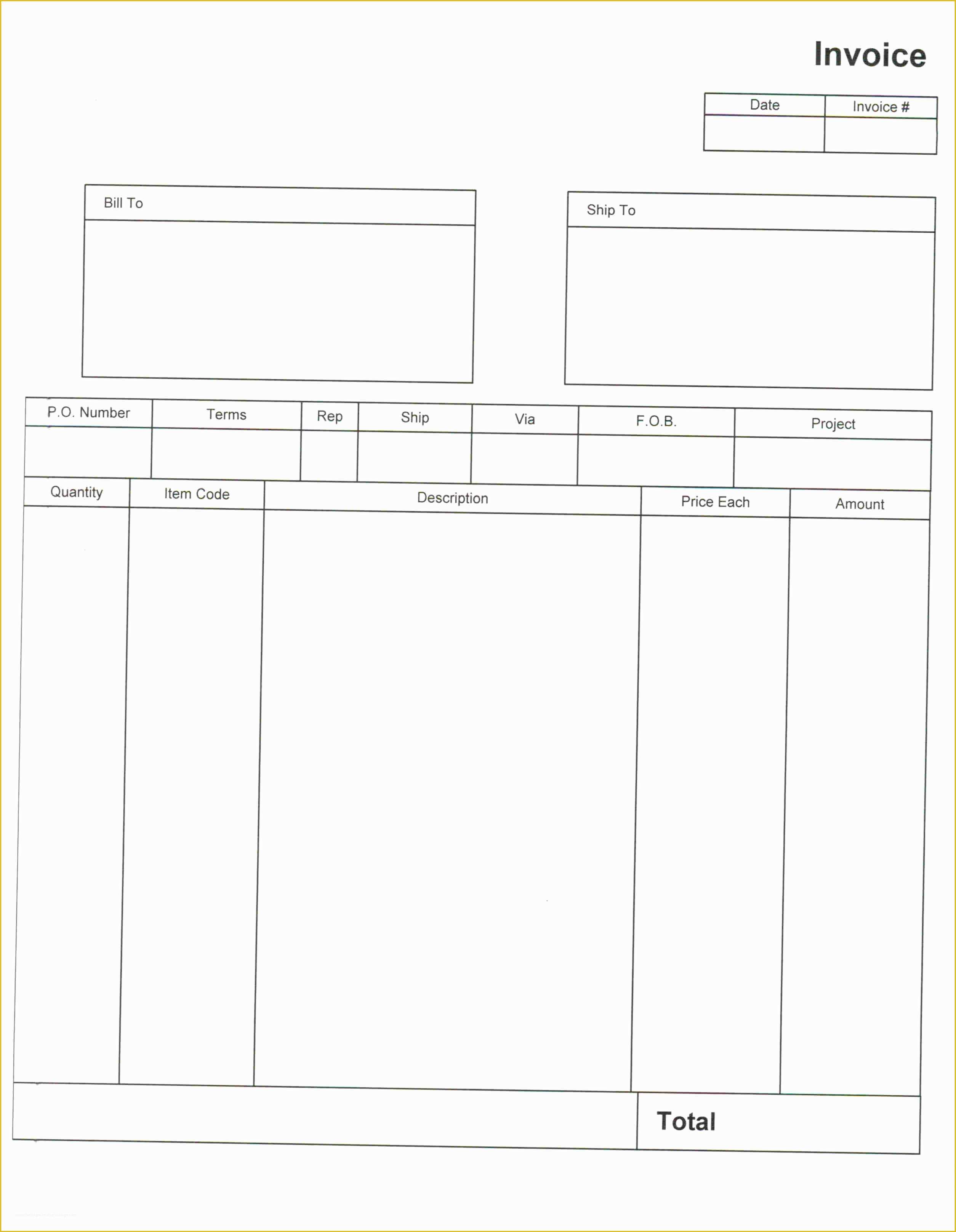 Free Standard Invoice Template Of 8 Blank Invoice Template Pdf