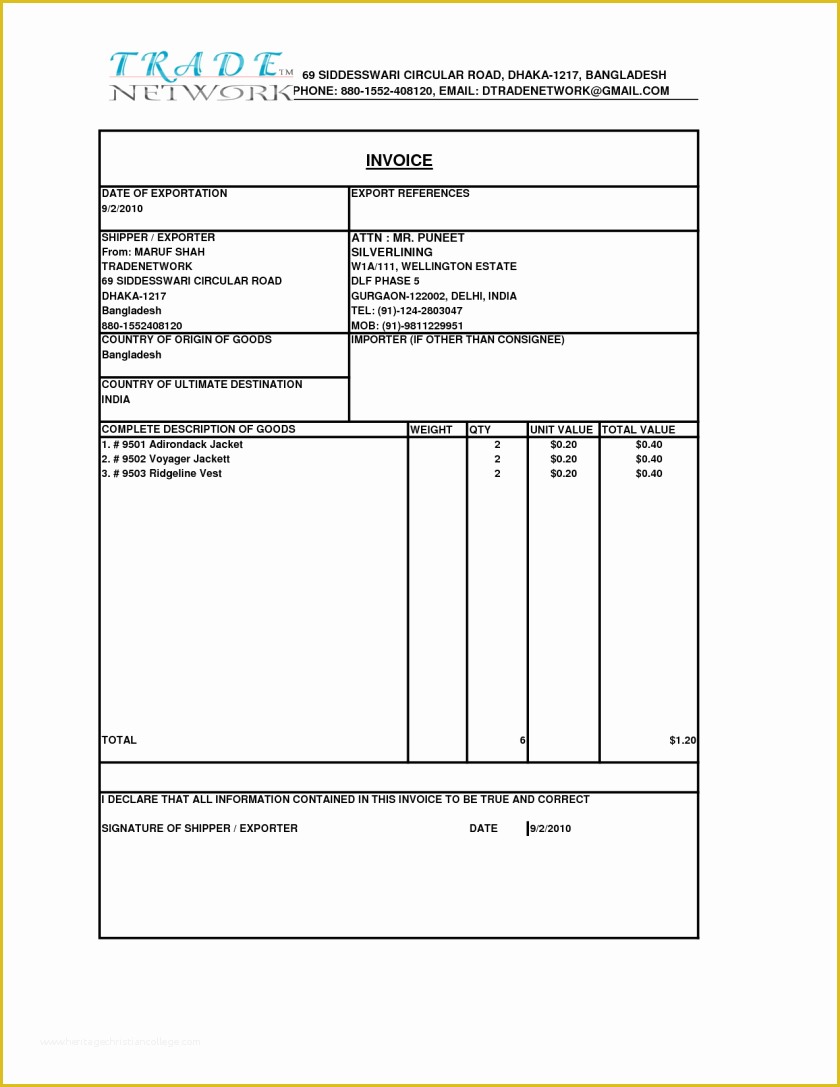 Free Standard Invoice Template Of Free Standard Invoice Template