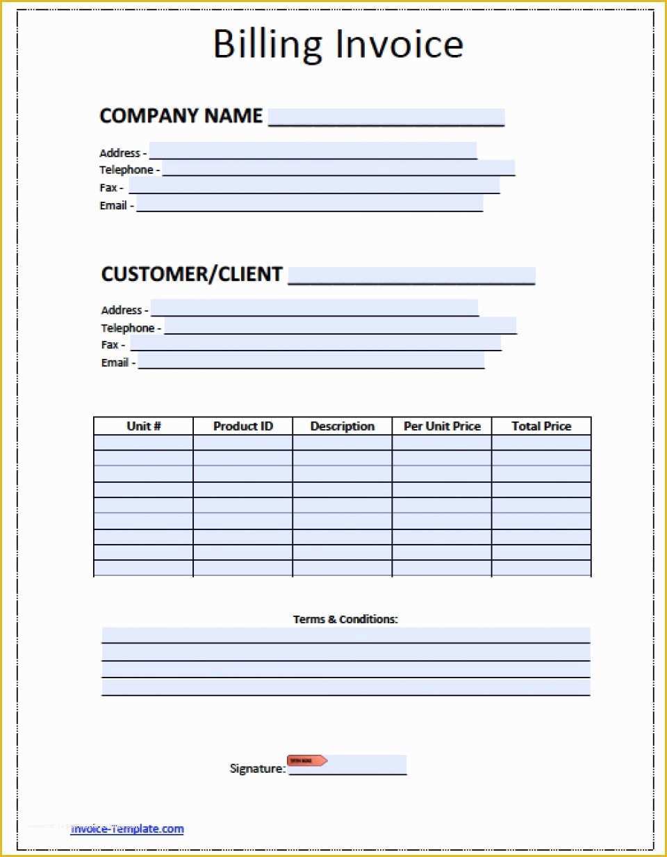 Free Standard Invoice Template Of Free Standard Invoice Template