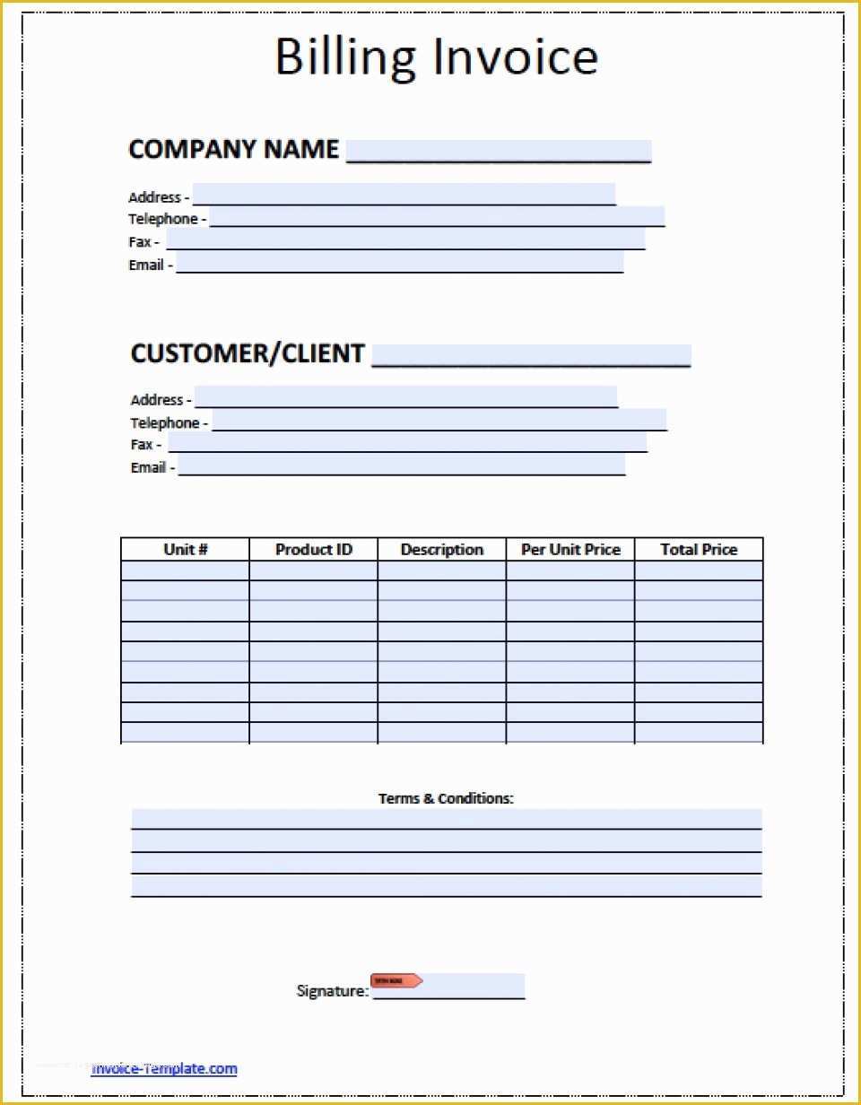 Free Standard Invoice Template Of Free Standard Invoice Template