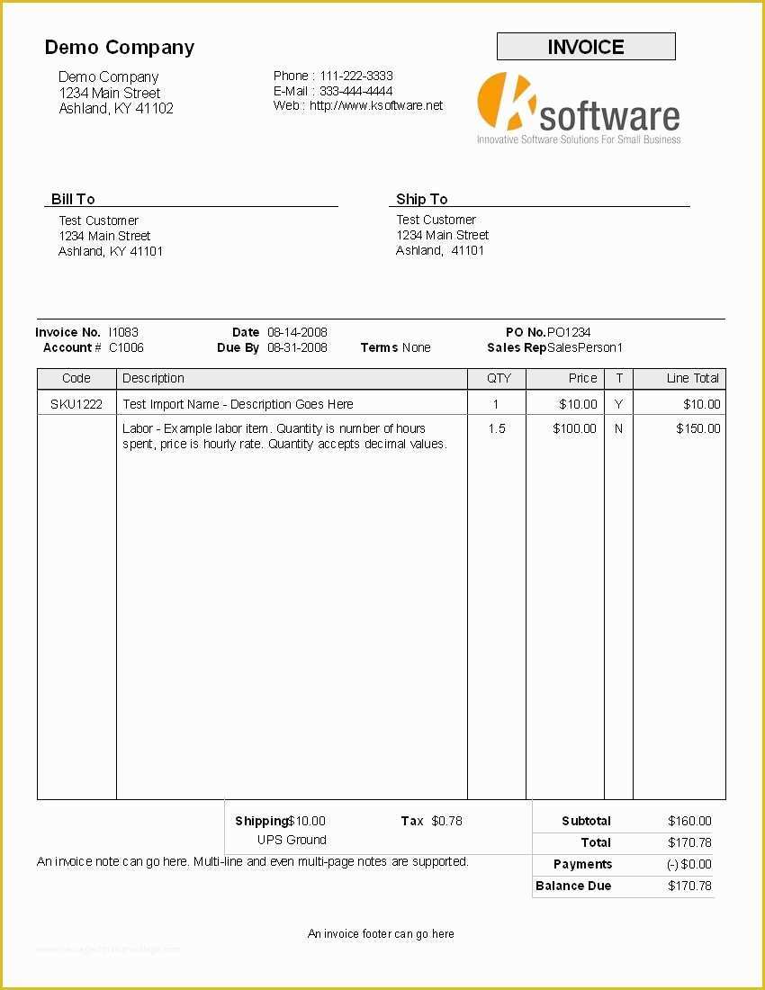 Free Standard Invoice Template Of Invoice Template Payment Terms Free Printable Invoice