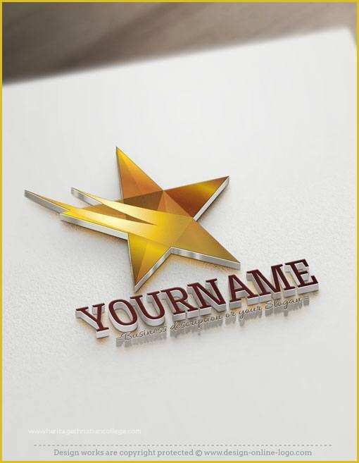 Free Star Logo Templates Of 3d Star Logo Free Business Card