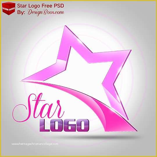 Free Star Logo Templates Of 3d Star Logo Free Psd Template On Behance