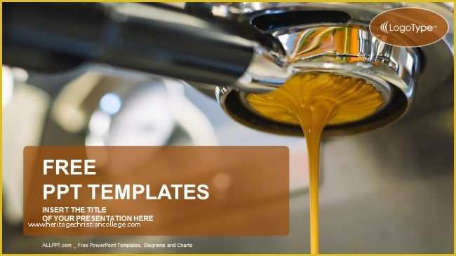 Free Starbucks Coffee Powerpoint Template Of Coffee Machine Making Espresso Powerpoint Templates