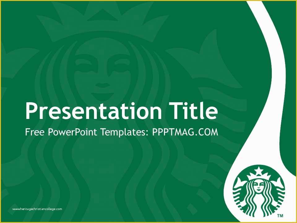 Free Starbucks Coffee Powerpoint Template Of Free Starbucks Powerpoint Template Pptmag